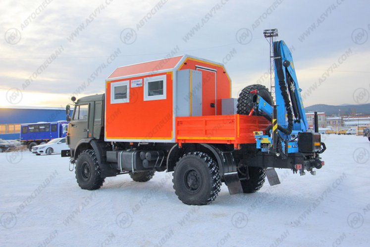 Фото: Агрегат ремонта и обслуживания качалок АРОК КАМАЗ 43502-66 с КМУ ИМ-50