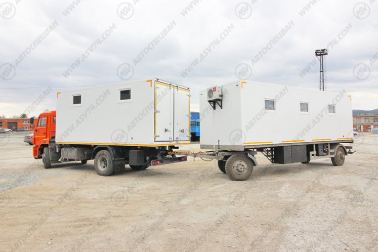 Фото: Передвижной мобильный комплекс на шасси Камаз 43253-69(G5) с вагон-домом