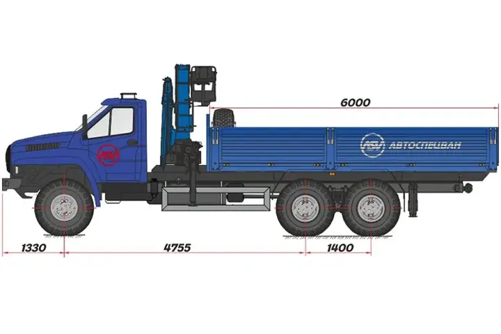 Бортовой автомобиль Урал 4320 NEXT (капотный) с КМУ ИМ-240