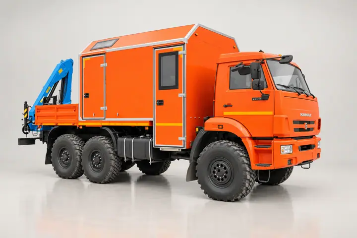 Агрегат ремонта и обслуживания качалок АРОК КАМАЗ 43118-3027-50 с КМУ ИМ-50