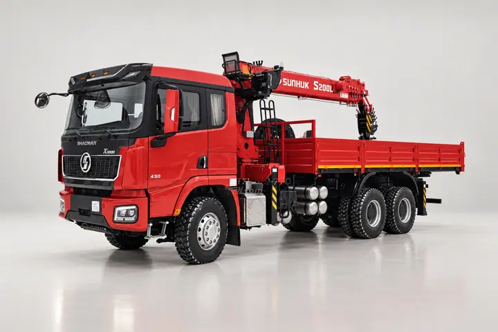 Бортовой автомобиль Shacman X3000 (6х4) с КМУ Sunhunk S-2006