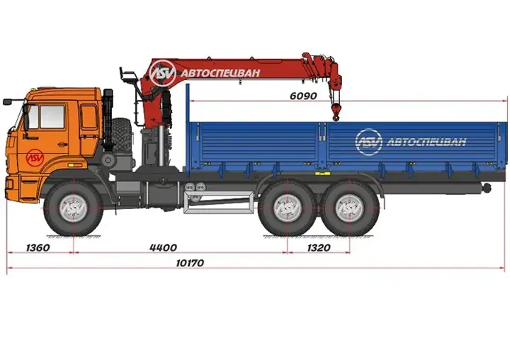 Бортовой автомобиль КАМАЗ 43118-3078-46 с КМУ ИТ-180 (тросовый)
