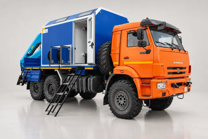 Передвижная мастерская ПАРМ КАМАЗ 43118-3086-50 с КМУ ИМ-95
