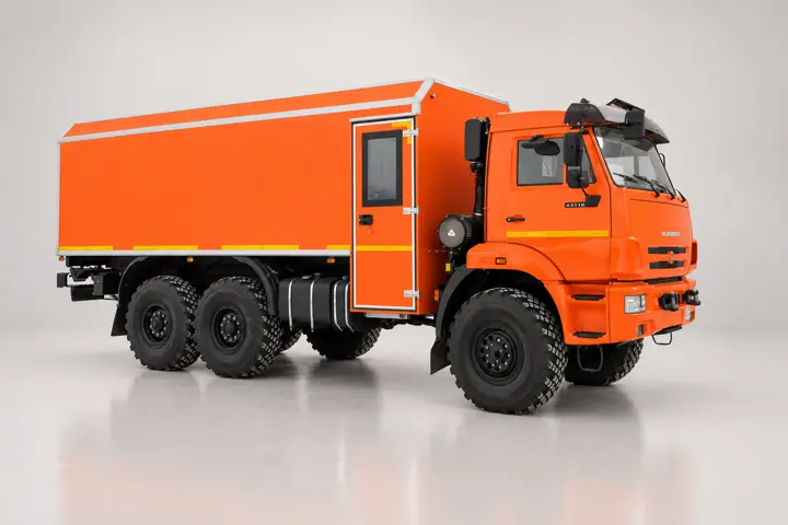Передвижная мастерская ПАРМ АСВ КАМАЗ 43118-3027-50 с отсеком (7 мест)
