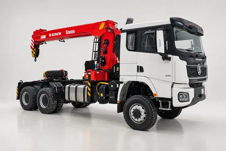 Седельный тягач Shacman X3000 с КМУ Sunhunk S-3005