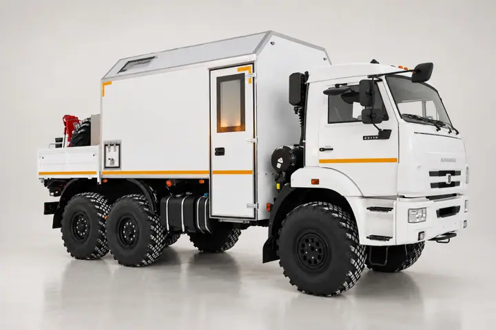 Агрегат ремонта и обслуживания качалок Камаз 43118-3027-50 с КМУ Fassi M20A.12