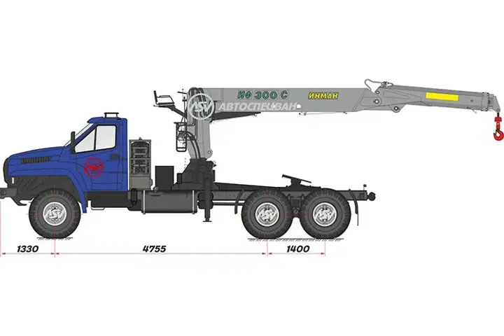 Седельный тягач Урал 4320 NEXT с КМУ ИФ-300