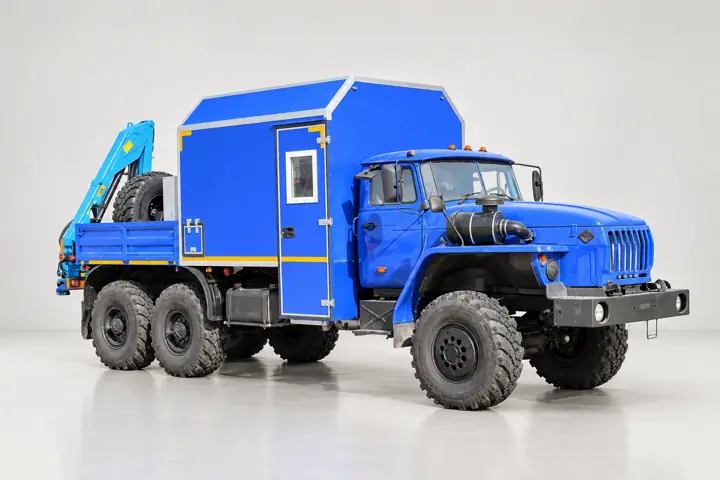 Агрегат для ремонта и обслуживания качалок АРОК Урал 4320-1912-60 (Евро-5) с бортовой платформой и КМУ ИМ-50