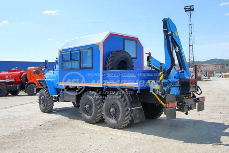 Вахтовый автобус с КМУ ИМ-50. Урал 4320-1112-61Е5, 8 мест фото 4