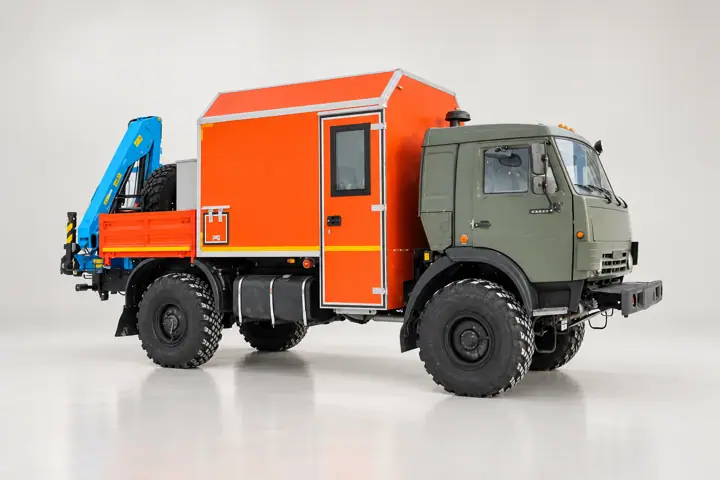 Агрегат ремонта и обслуживания качалок АРОК КАМАЗ 43502-66 с КМУ ИМ-50