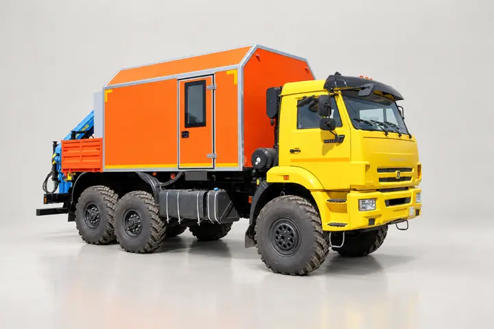 Агрегат ремонта и обслуживания качалок АРОК КАМАЗ 43118 с КМУ ИМ-100