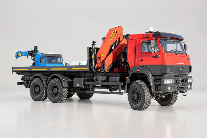 Бортовой автомобиль КАМАЗ 6522 с КМУ PK23500 (контейнеровоз)