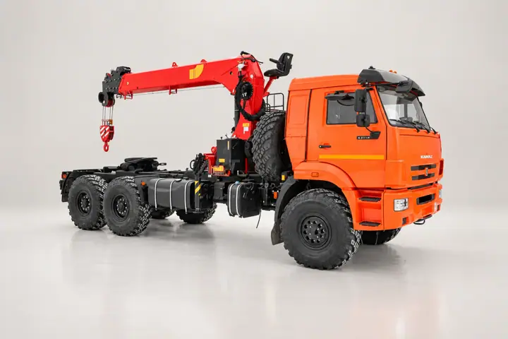 Седельный тягач КАМАЗ 43118-50 с КМУ ИТ-150 (тросовый)