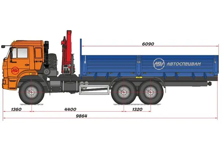 Бортовой автомобиль КАМАЗ 43118-3078-46 с КМУ PK-15500А