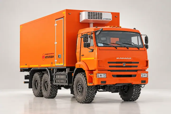 Рефрижератор КамАЗ 43118 с мультитемпературной перегородкой и ХОУ Thermo King