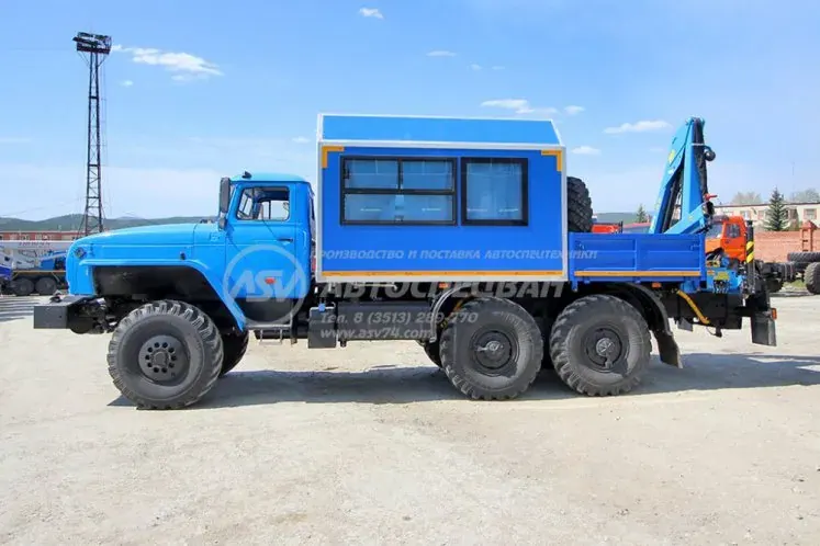 Вахтовый автобус с КМУ ИМ-50. Урал 4320-1112-61Е5, 8 мест фото 5