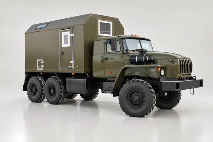Передвижная мастерская ПАРМ АСВ7721G1-20 Урал 4320-1912-60Е5 с жилым отсеком