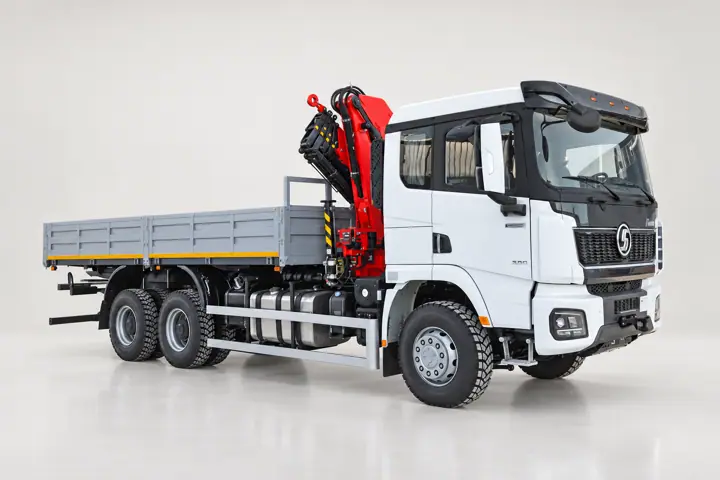 Бортовой автомобиль Shacman X3000 с КМУ Sunhunk 168-4