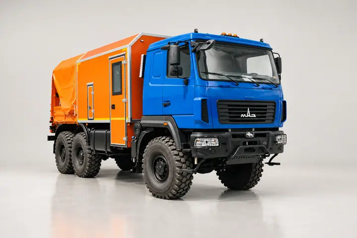 Передвижная мастерская с КМУ ИМ-25 на шасси МАЗ 631828
