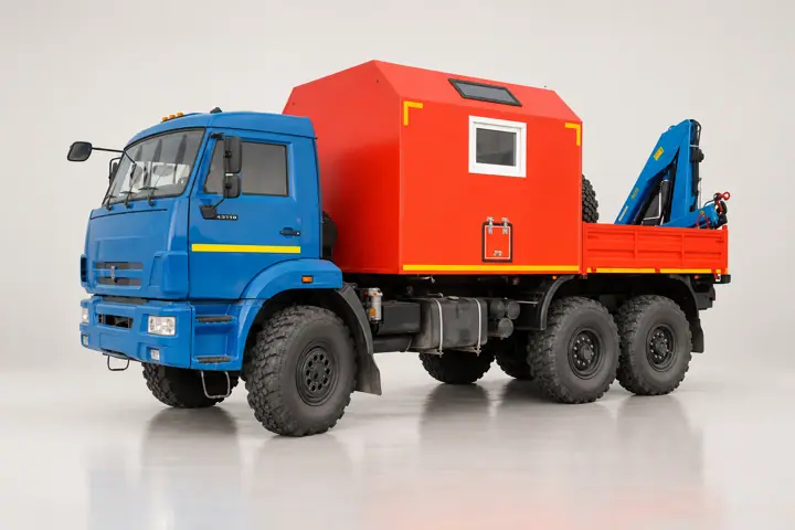 Агрегат ремонта и обслуживания качалок АРОК КАМАЗ 43118-3027-46 с КМУ ИМ-50