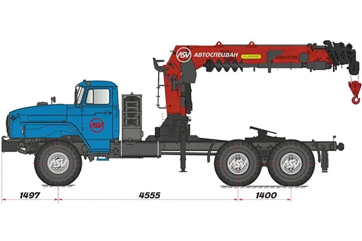 Седельный тягач Урал 4320 с КМУ IT-200 (тросовый)