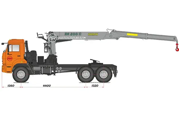 Седельный тягач КАМАЗ 43118-46 (53504-46) с КМУ ИФ-300