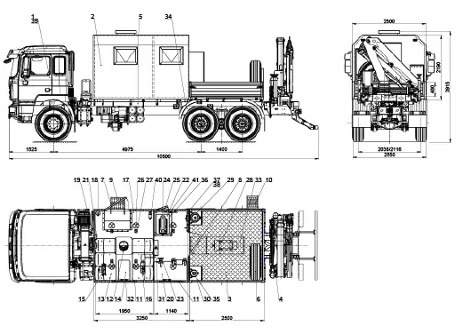 Схема АРОК SHACMAN SX32586V385 с КМУ Sunhunk 108-2