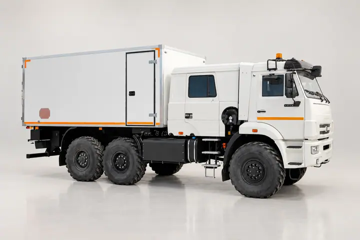 Автомобиль для перевозки взрывчатых веществ (EX/III). КамАЗ 43118-50 Двухрядная кабина