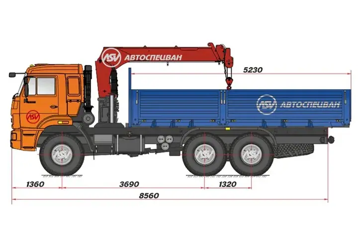 Бортовой автомобиль КАМАЗ 43118-3049-46 с КМУ ИТ-80 (тросовый)
