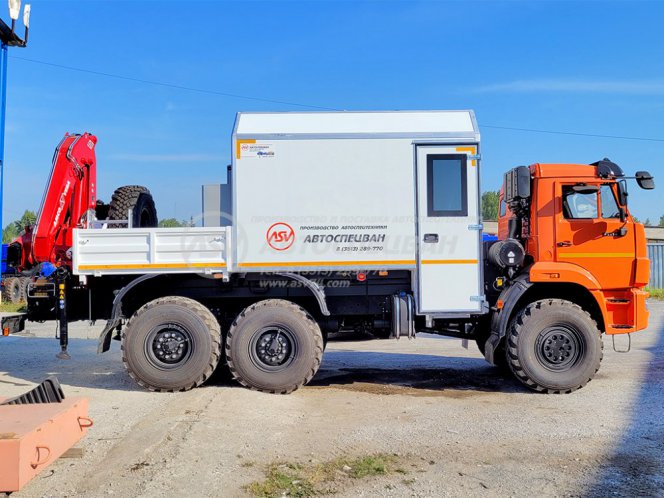 Агрегат ремонта и обслуживания качалок АРОК Камаз 43118-3027-50 с КМУ AmcoVeba 815/2S 1