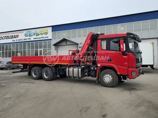 Бортовой автомобиль Shacman X3000 с КМУ Sunhunk 238-4 0