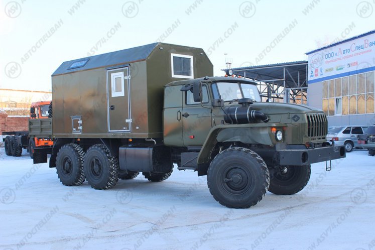 Передвижная мастерская ПАРМ АСВ7721G1-20 Урал 4320-1912-60Е5 с жилым отсеком 1