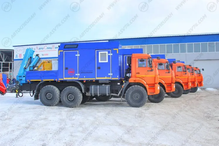 Агрегат ремонта и обслуживания качалок АРОК КАМАЗ 43118-3027-50 с КМУ ИМ-95 (синий) 3