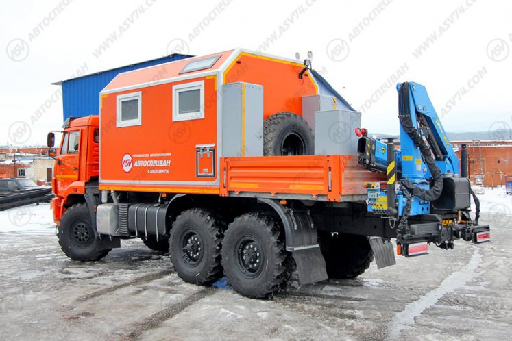 Передвижная мастерская ПАРМ КАМАЗ 43118-3027-50 с КМУ ИМ-55 1