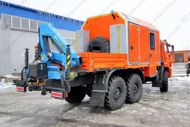 Передвижная мастерская ПАРМ КАМАЗ 43118-3027-50 с КМУ ИМ-55 2
