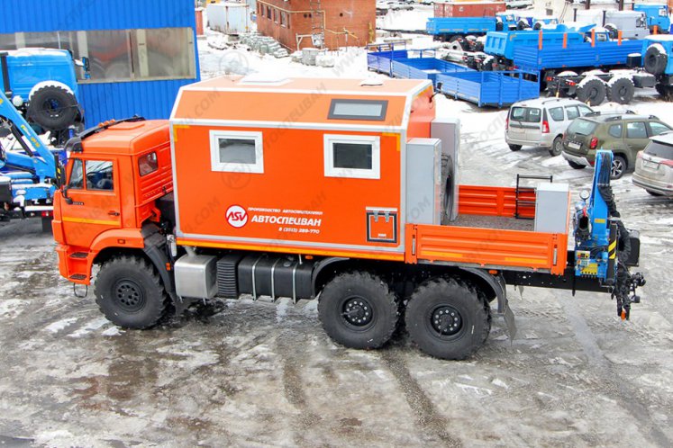 Передвижная мастерская ПАРМ КАМАЗ 43118-3027-50 с КМУ ИМ-55 3