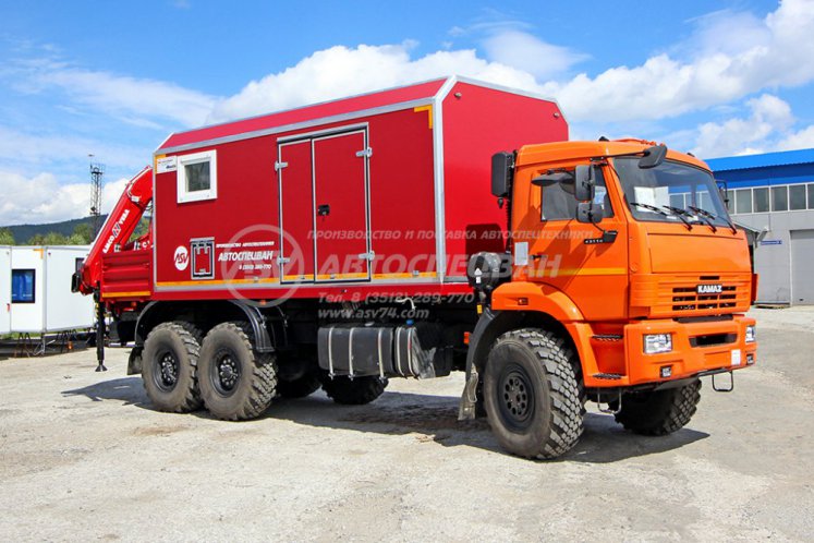 Агрегат ремонта и обслуживания качалок АРОК Камаз 43118-50 с КМУ AmcoVeba 815/2S 0