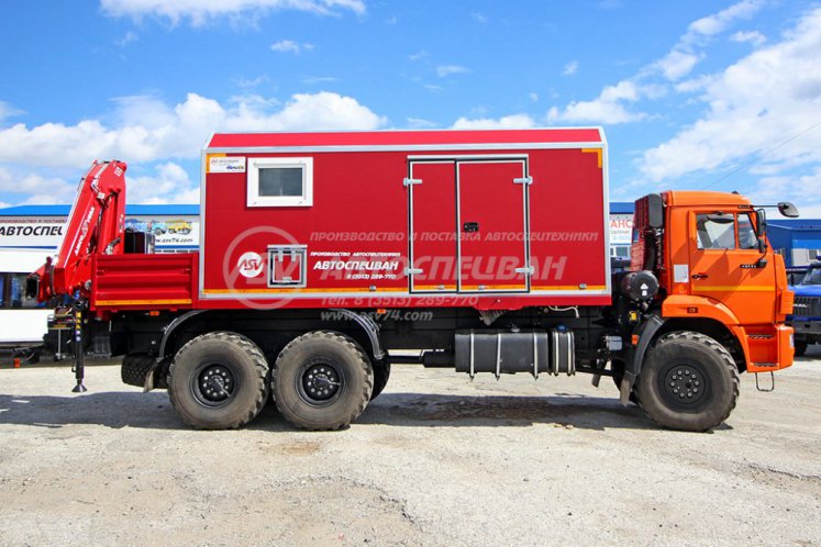 Агрегат ремонта и обслуживания качалок АРОК Камаз 43118-50 с КМУ AmcoVeba 815/2S 1