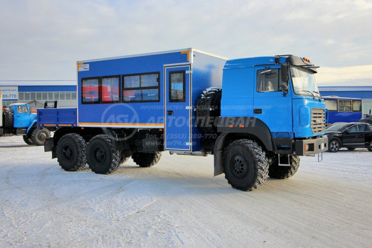 Вахтовый автобус Урал 4320-4971-80, 16 мест с грузовой платформой 0