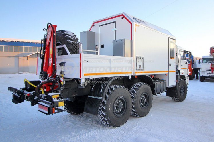 Агрегат ремонта и обслуживания качалок Камаз 43118-3027-50 с КМУ Fassi M20A.12 1