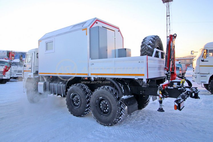 Агрегат ремонта и обслуживания качалок Камаз 43118-3027-50 с КМУ Fassi M20A.12 5