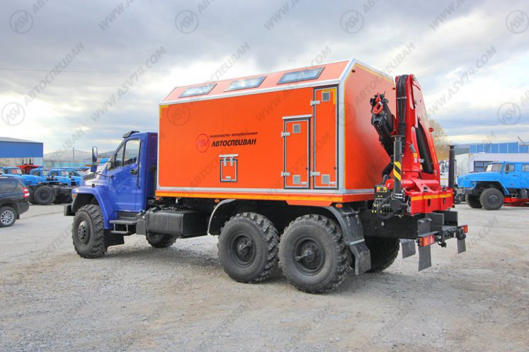 Передвижная мастерская ПАРМ АСВ 7722G4 Урал-NEXT4320-6952-72(Е5)Г38 с КМУ ИМ-150N 1