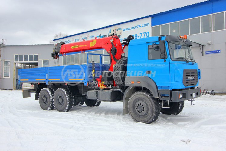 Бортовой автомобиль Урал 4320-4972-80М (бескапотный) с КМУ IT-150 (тросовый) 0