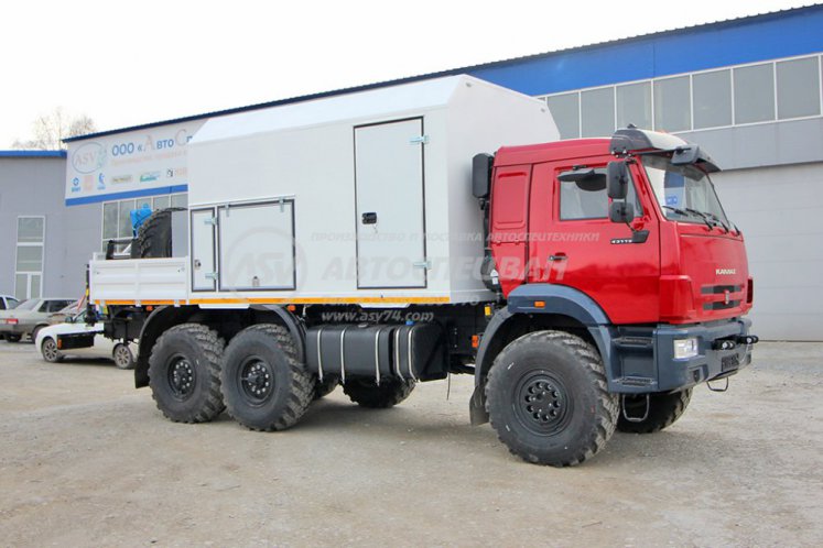 Передвижная мастерская ПАРМ с КМУ ИМ-20 на шасси Камаз 43118-3027-50 0