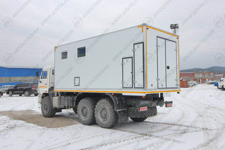 Передвижная мастерская ПАРМ АСВ КАМАЗ 43118-3027-50 с жилым отсеком 2