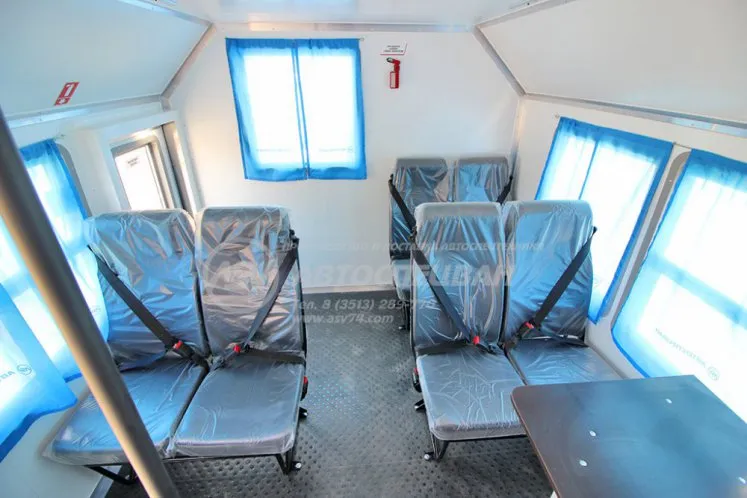 Вахтовый автобус с КМУ ИМ-50. Урал 4320-1112-61Е5, 8 мест 5