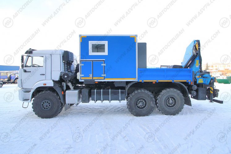 Передвижная мастерская ПАРМ АСВ 7721P4 КАМАЗ 43118-3086-50 с КМУ ИМ-150 2
