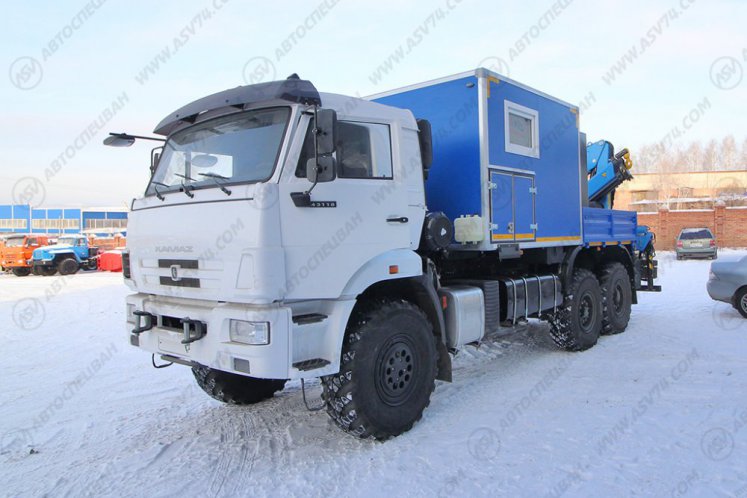 Передвижная мастерская ПАРМ АСВ 7721P4 КАМАЗ 43118-3086-50 с КМУ ИМ-150 1
