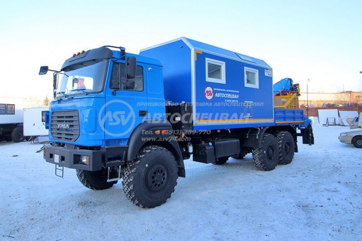 Маслостанция (без бочек) Урал 4320-4952-82 с КМУ ИМ-150 4