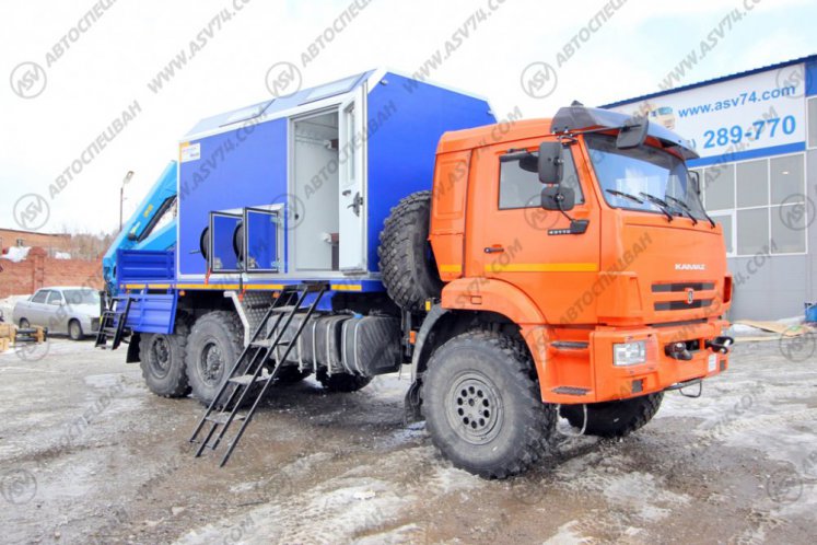 Передвижная мастерская ПАРМ КАМАЗ 43118-3086-50 с КМУ ИМ-95 6